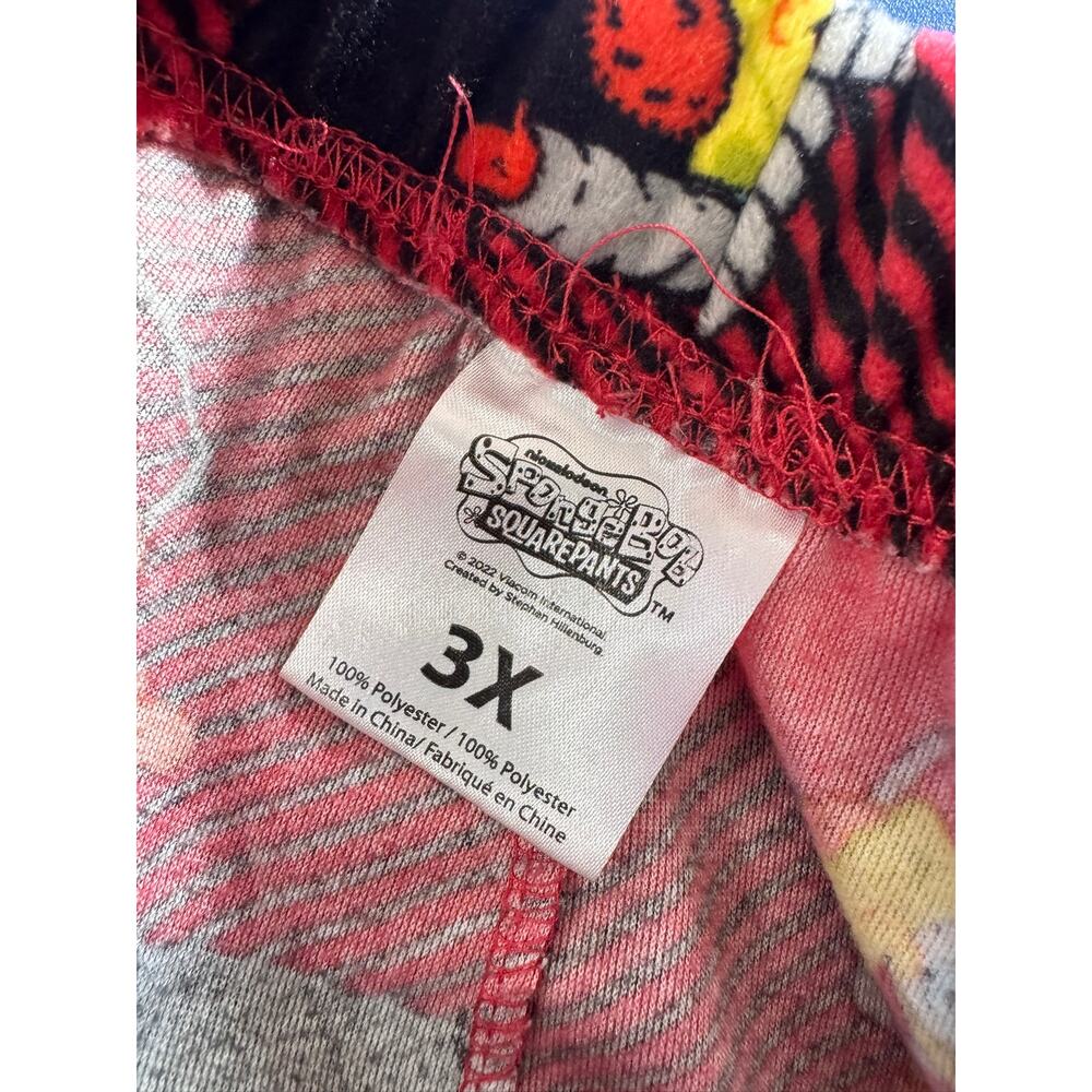 Spongebob Squarepants 3X Womens Fleece Lounge Sleep Holiday Christmas Pants - Picture 3 of 7